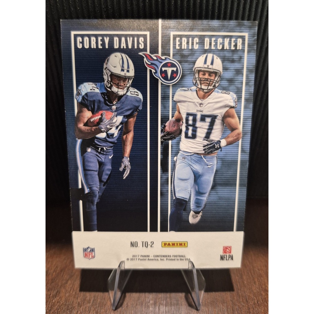 2017 Contenders Team Quads #TQ-2 Silver /199 Mariota,Davis,Murray,Decker Titans - Picture 2 of 7